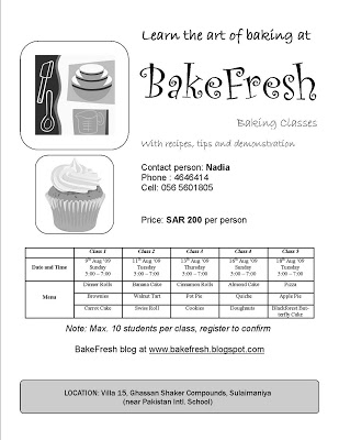 Baking Course Flyer