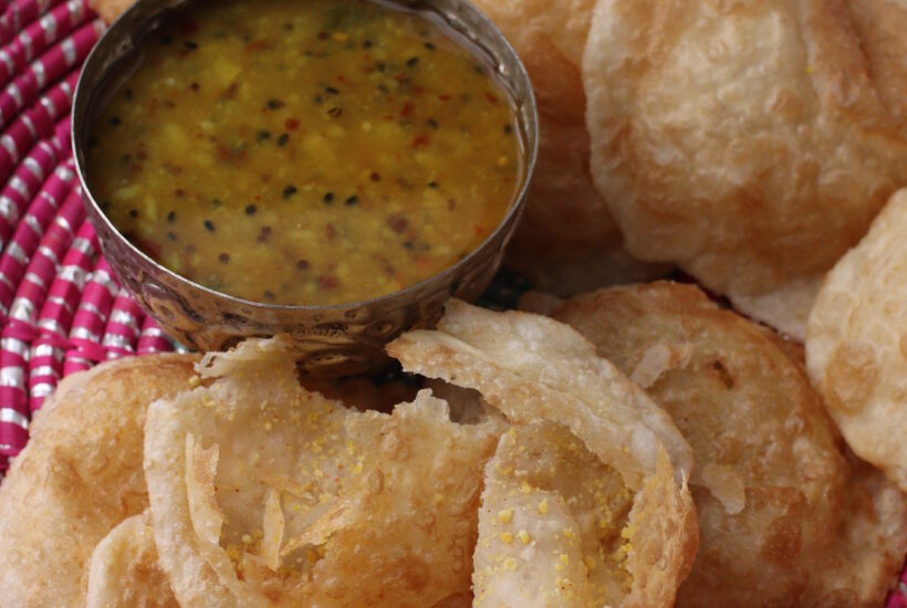 Kachori served with aloo tarkari
