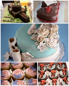A close up of many different types of cake