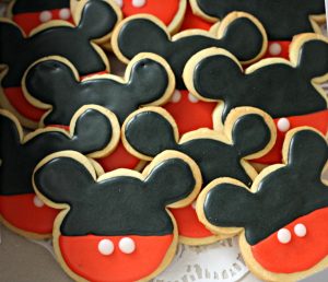 mickey mouse themed homemade cookies