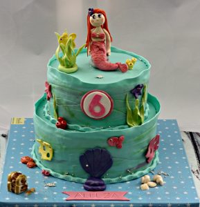 A birthday cake on a table