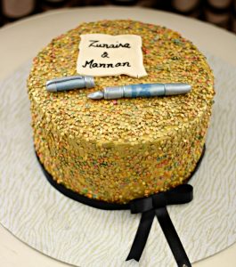 personalized anniversary cake for zunaira & mannan