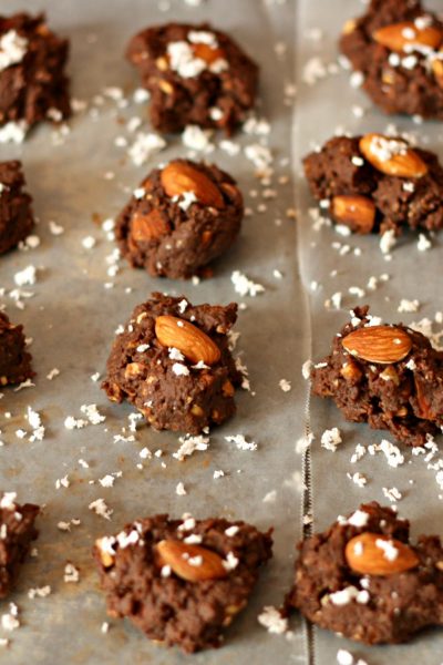 easy no-bake chocolate candy with almond and coconut recipe for kids