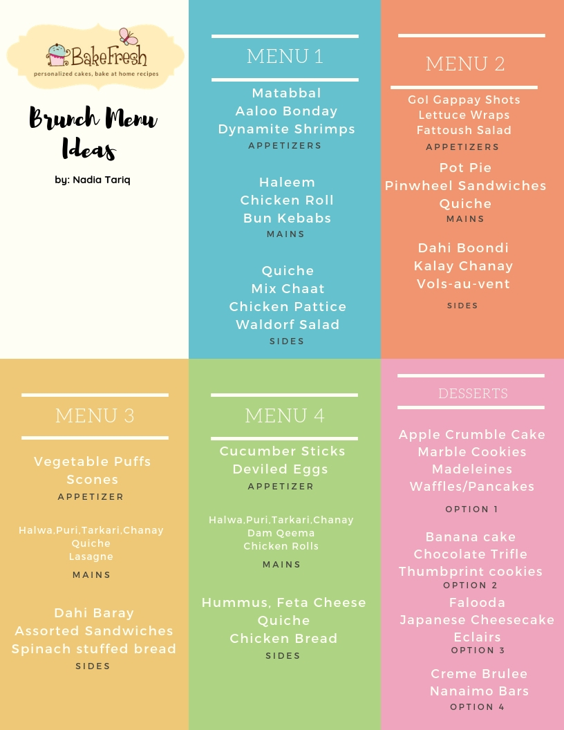 easy lunch buffet menu