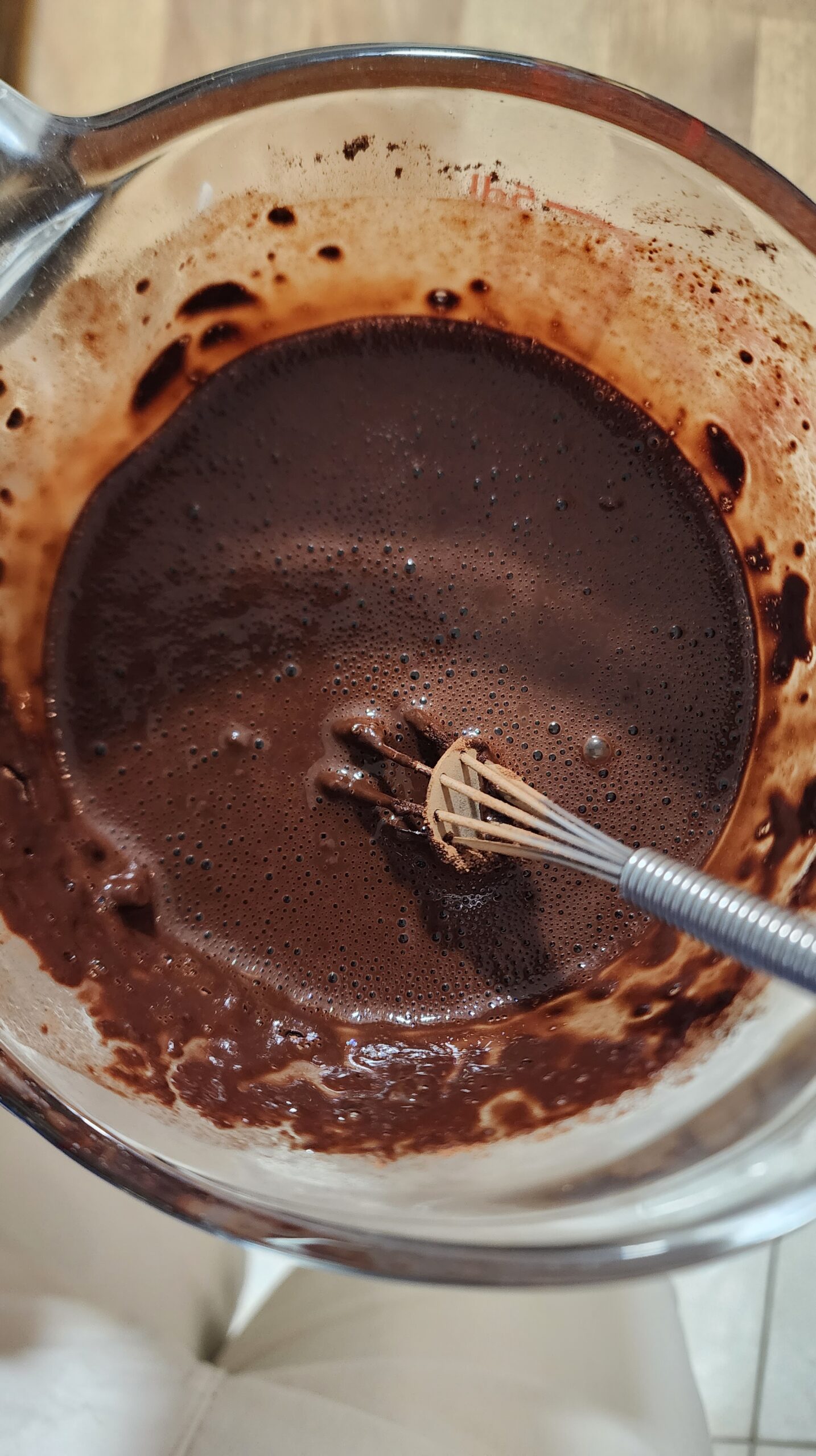Mixture of cocoa powder & water
