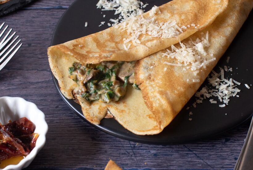 mushroom crepes