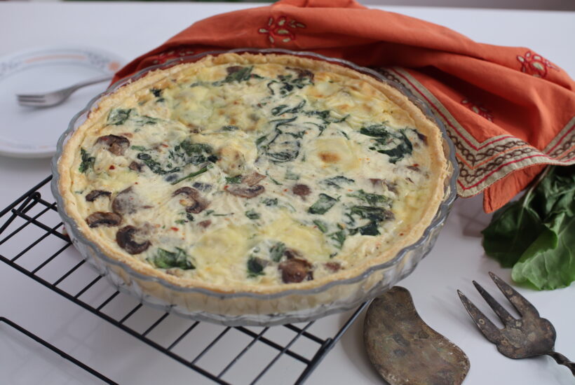 Spinach and Mushroom Quiche