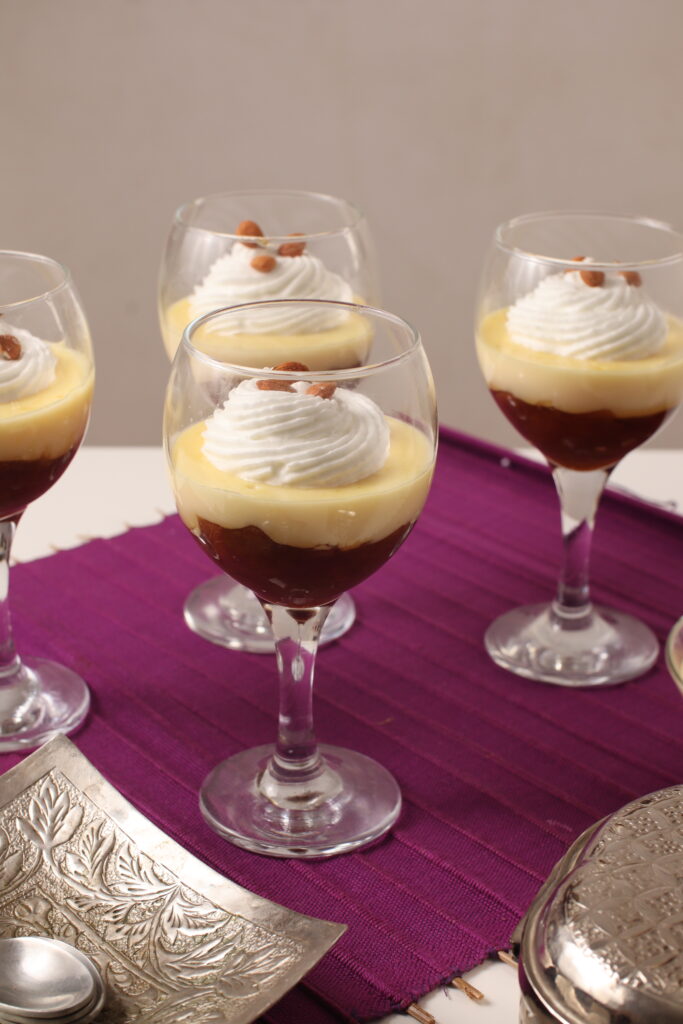 khubani ka meetha in individual serving glass