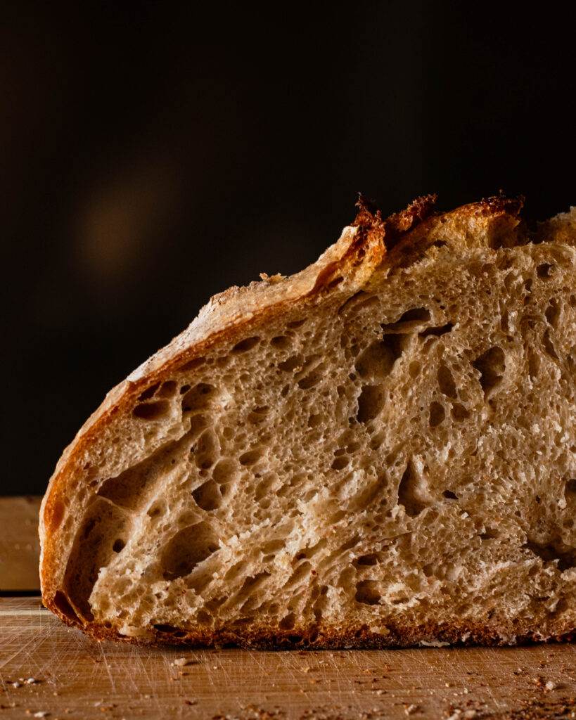 sourdough bread cross section