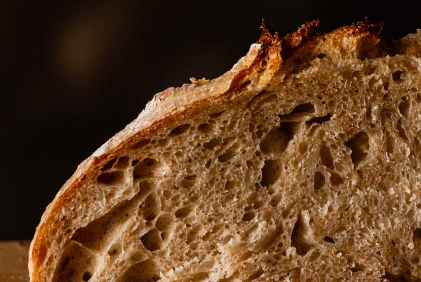 sourdough bread cross section